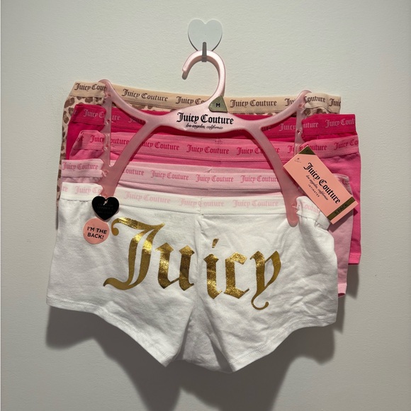 Juicy Couture Boy Shorts Set - Size Medium - Picture 1 of 6